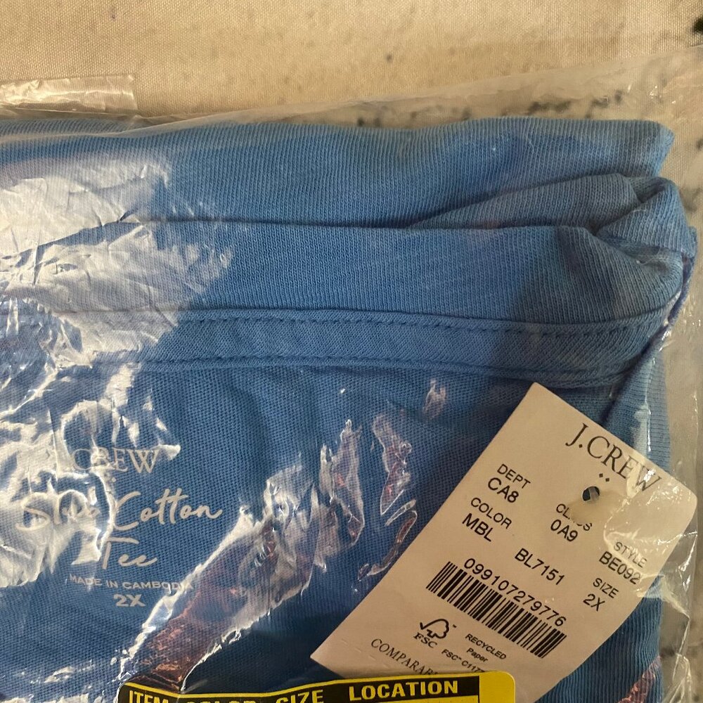 J. Crew Vintage slub cotton crewneck tee 2X - Picture 7 of 8